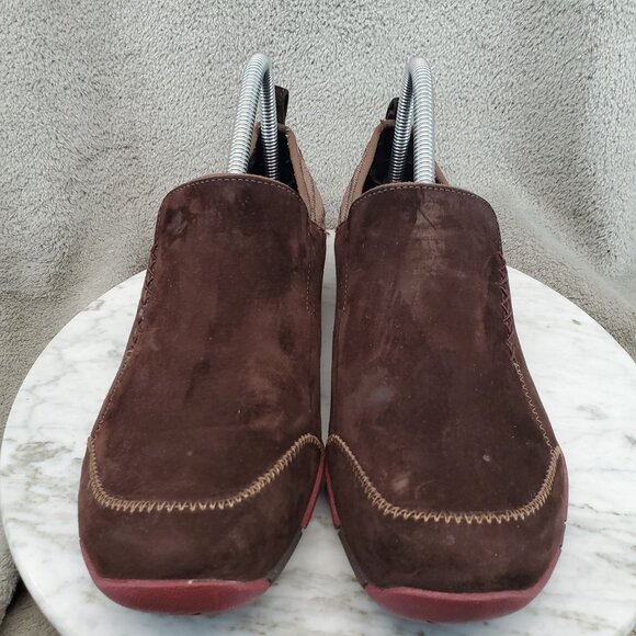 Merrell Shoes Womens Size 9 Coffee Bean Brown Suede Bisect Loafer - Picture 5 of 10